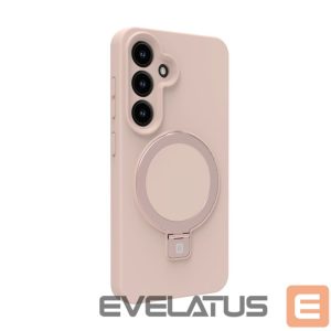Back panel cover Evelatus Samsung Galaxy S25 Premium Magnetic with Stand Soft Touch Silicone Case Pink Sand