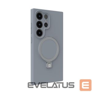 Back panel cover Evelatus Samsung Galaxy S25 Ultra Premium Magnetic with Stand Soft Touch Silicone Case Silver