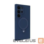 Back panel cover Evelatus Samsung Galaxy S25 Ultra Premium Magnetic with Stand Soft Touch Silicone Case Midnight Blue