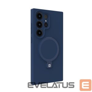 Back panel cover Evelatus Samsung Galaxy S25 Ultra Premium Magnetic with Stand Soft Touch Silicone Case Midnight Blue