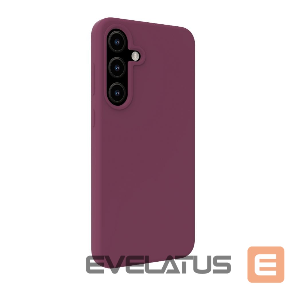 Back panel cover Evelatus Samsung Galaxy S25 Plus Premium Magnetic Soft Touch Silicone Case Maroon