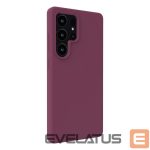 Back panel cover Evelatus Samsung Galaxy S25 Ultra Premium MagSafe Soft Touch Silicone Case Maroon
