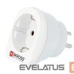 Adapter Skross  Travel adapter CA EU to DEN - Europe to Denmark White