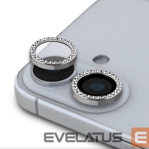 Protective glass Guess Apple iPhone 16/16 Plus Fixed Glliter Protective Lens Silver