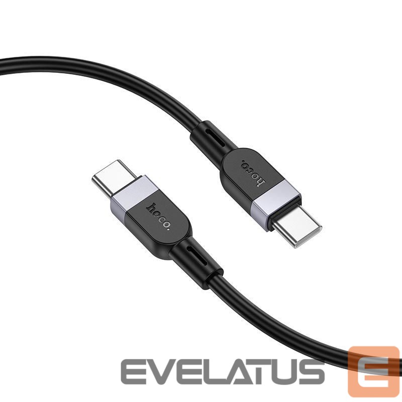 Cable Hoco X109 Energy 60W silicone charging data cable C to C(L=2M) Black
