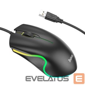 Computer mouse Hoco  GM19 Enjoy gaming luminous wired mouse Black