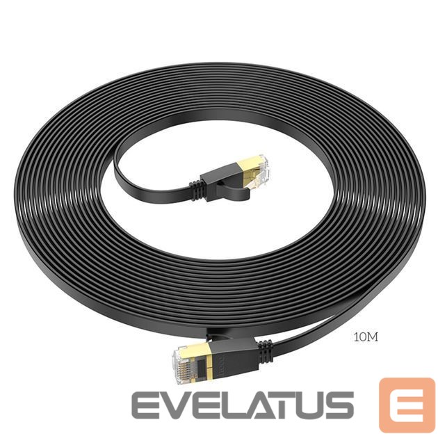 Cable Hoco US07 General pure copper flat network cable(L=10M) Black