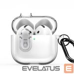 Headphone case Dux Ducis Apple AirPods 4 PECL Series PC+TPU Cover with Hook Clear