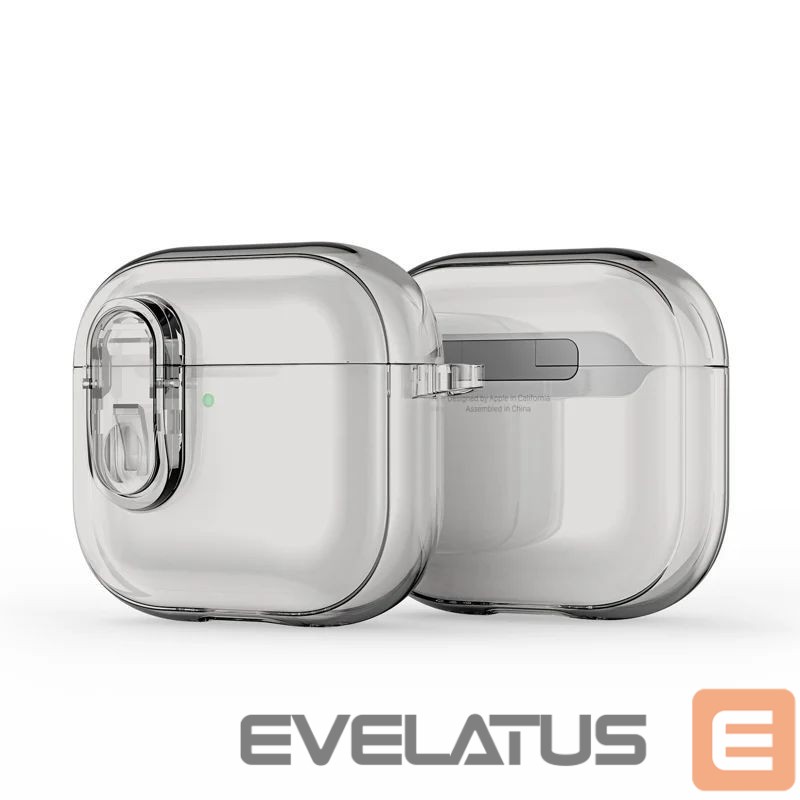 Headphone case Dux Ducis Apple AirPods 4 PECL Series PC+TPU Cover with Hook Grey