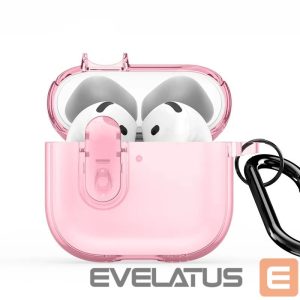 Headphone case Dux Ducis Apple AirPods 4 PECL Series PC+TPU Cover with Hook Pink