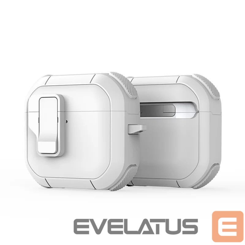 Headphone case Dux Ducis - AirPods 4 PECP Series PC+TPU Cover with Hook White