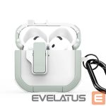 Headphone case Dux Ducis - AirPods 4 PECP Series PC+TPU Cover with Hook White Green