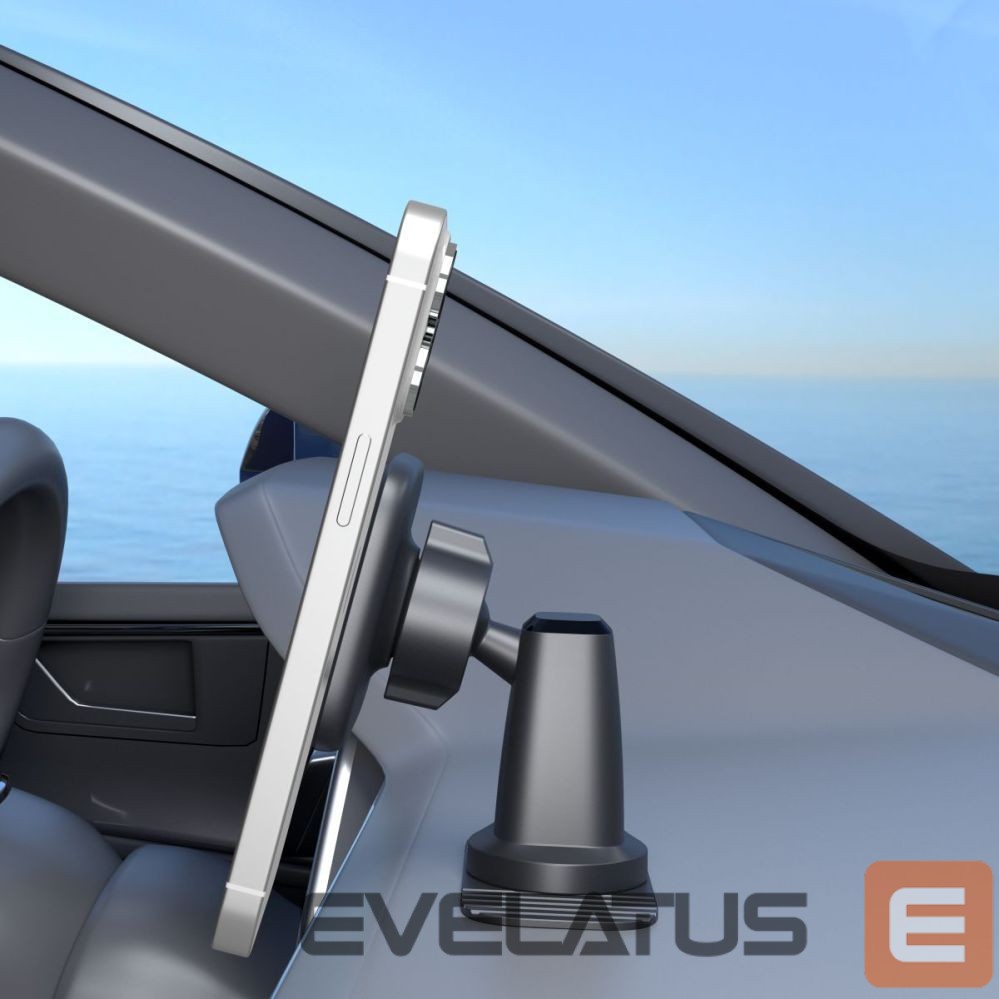 Auto holder Evelatus 360 Swivel adhesive mount with MagSafe C2+K8 Black