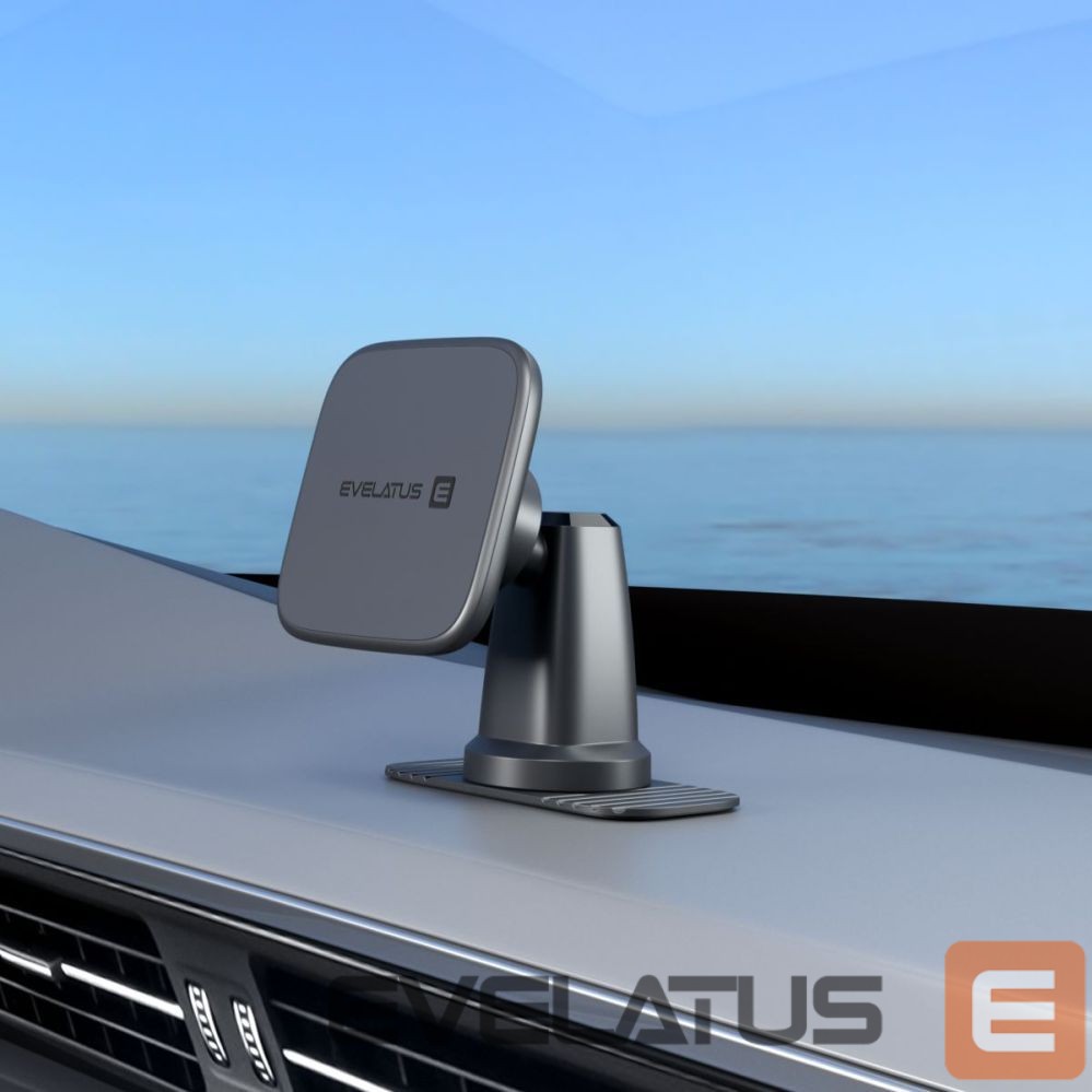 Auto holder Evelatus 360 Swivel adhesive mount with MagSafe C2+K8 Black