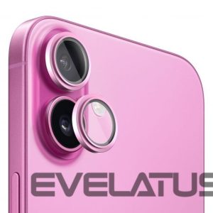 Protective glass Evelatus Apple iPhone 16 / 16 Plus Camera Lens Protector Armor Pink