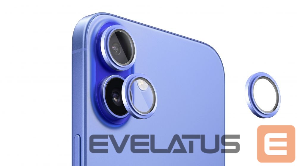 Protective glass Evelatus Apple iPhone 16 / 16 Plus Camera Lens Protector Armor Ultramarine
