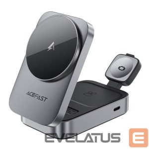 Wireless charger Acefast  E22 Desktop 3-in-1 Wireless Chargingholder Metal Grey