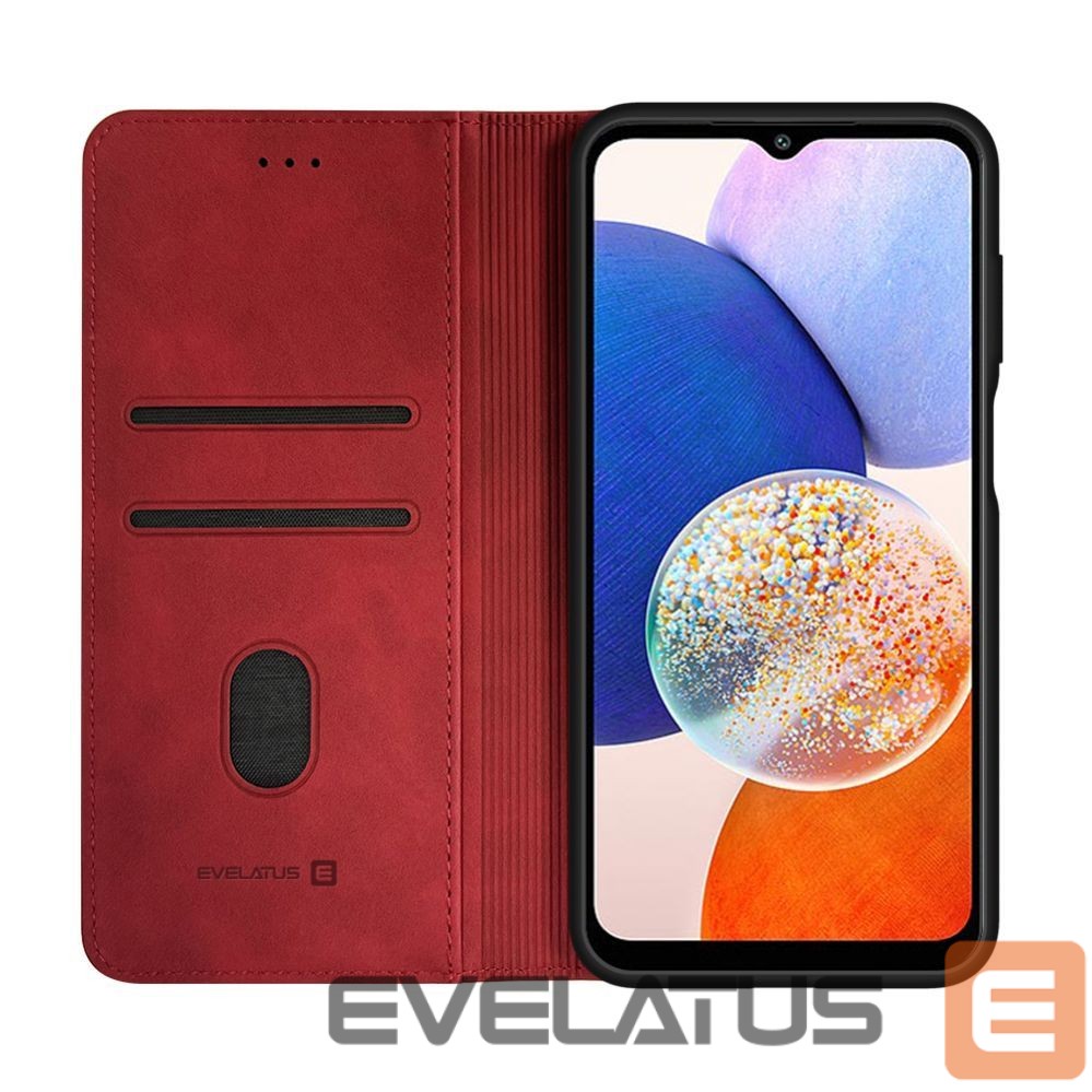 Book case Evelatus Samsung Galaxy A14 Book Case Folio Red