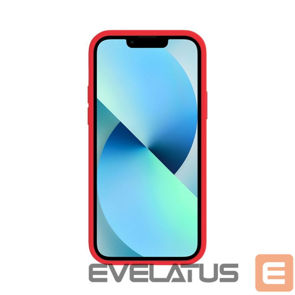 Back panel cover Evelatus Apple iPhone 12 / 12 Pro Premium Magsafe Soft Touch Silicone Case Red