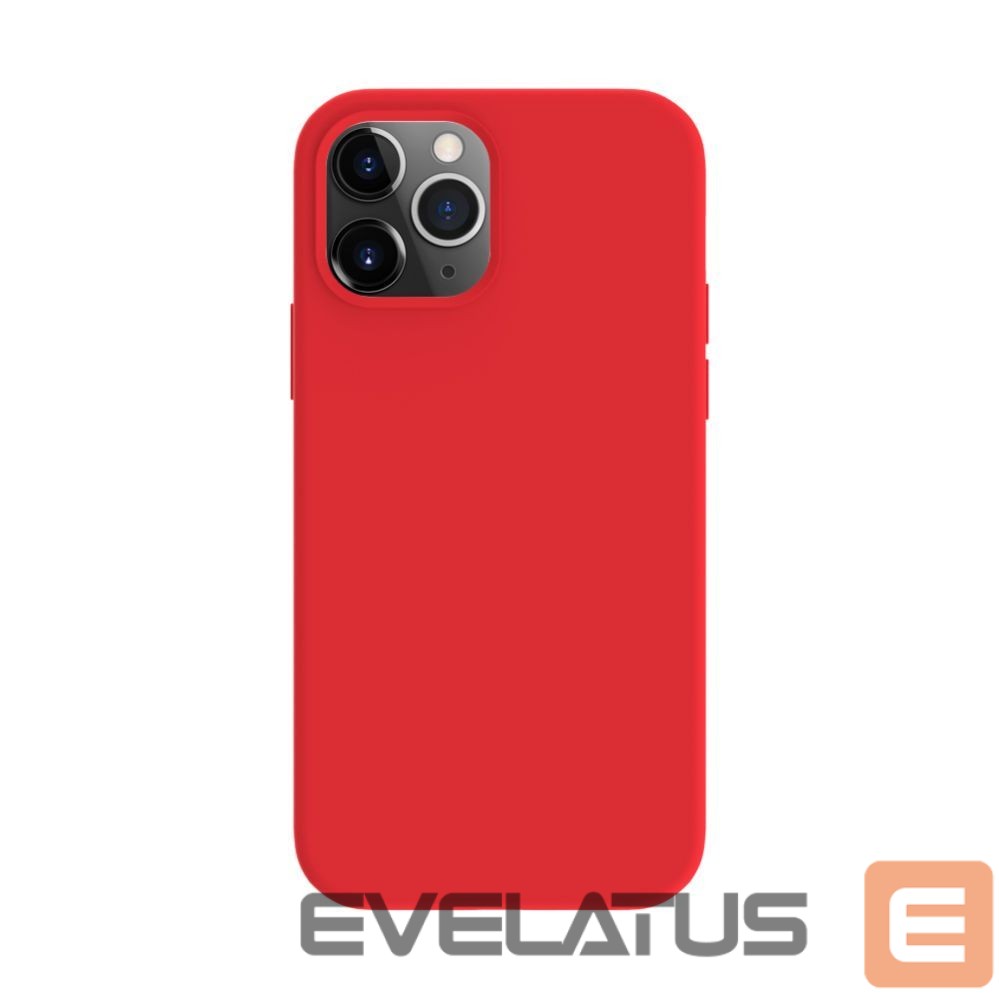 Back panel cover Evelatus Apple iPhone 12 / 12 Pro Premium Magsafe Soft Touch Silicone Case Red