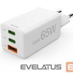 Adapter Hama  Mini Euro Plug USB Travel Charger, 2x USB-C, 1x USB-A, 65W White