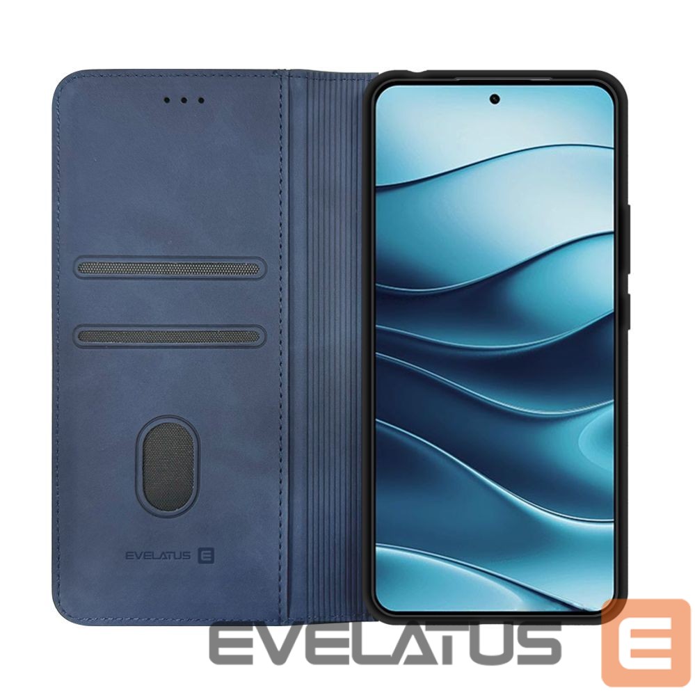 Book case Evelatus Xiaomi Redmi Note 14 4G Book Case Folio Dark Blue