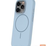 Back panel cover iLike Apple iPhone 16 Pro Max Soft Touch Silicone case With Magnetic Light Blue