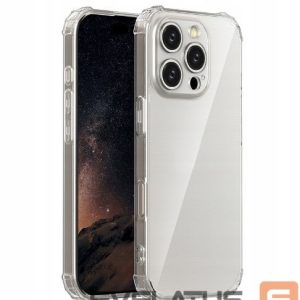 Back panel cover iLike Apple iPhone 17 Anti Shock 1,5 mm case big hole Transparent