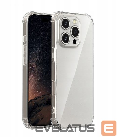 Back panel cover iLike Apple iPhone 17 Pro Anti Shock 1,5 mm case Transparent