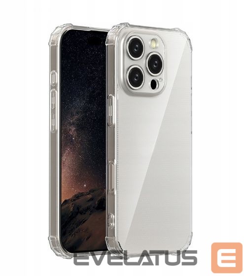 Back panel cover iLike Apple iPhone 17 Pro Max Anti Shock 1,5 mm case Transparent