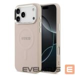Back panel cover Guess Apple iPhone 17 Pro Silicone case with MagSafe Classic Logo Pink
