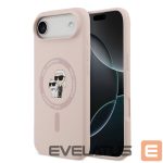 Back panel cover Karl Lagerfeld Apple iPhone Air Liquid Silicone Karl and Choupette MagSafe Case Pink
