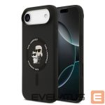 Back panel cover Karl Lagerfeld Apple iPhone Air Liquid Silicone Karl and Choupette MagSafe Case Black