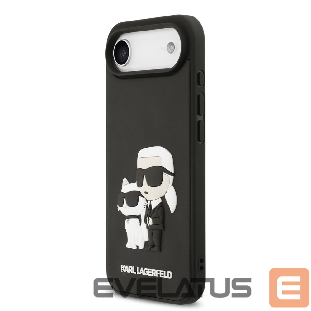 Back panel cover Karl Lagerfeld Apple iPhone Air 3D Rubber Karl and Choupette Case Black