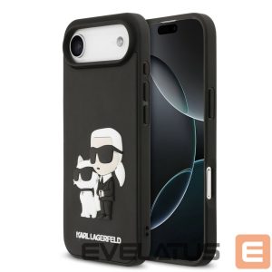 Back panel cover Karl Lagerfeld Apple iPhone Air 3D Rubber Karl and Choupette Case Black