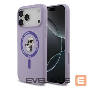Back panel cover Karl Lagerfeld Apple iPhone 17 Pro Max Liquid Silicone Karl and Choupette MagSafe Case Purple
