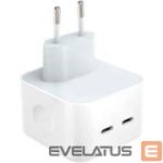 Adapter iLike  CH1 35W Dual Port USB-C Fast Charger for all Apple devices (Analog A2676 MNWP3ZM/A) White