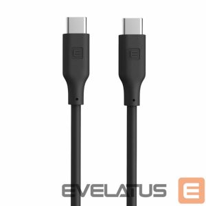 Cable Evelatus  Evelatus USB C to USB C Silicone Cable 1.2M 60W / 20V3A Black