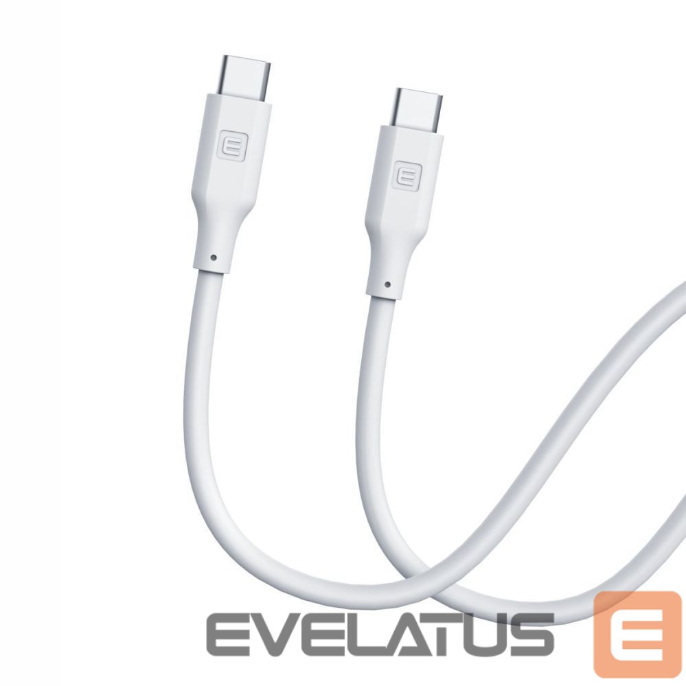 Cable Evelatus Evelatus USB C to USB C Silicone Cable 1.2M 60W / 20V3A White
