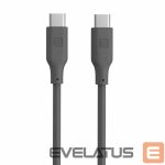 Cable Evelatus  Evelatus USB C to USB C Silicone Cable 1.2M 60W / 20V3A Grey