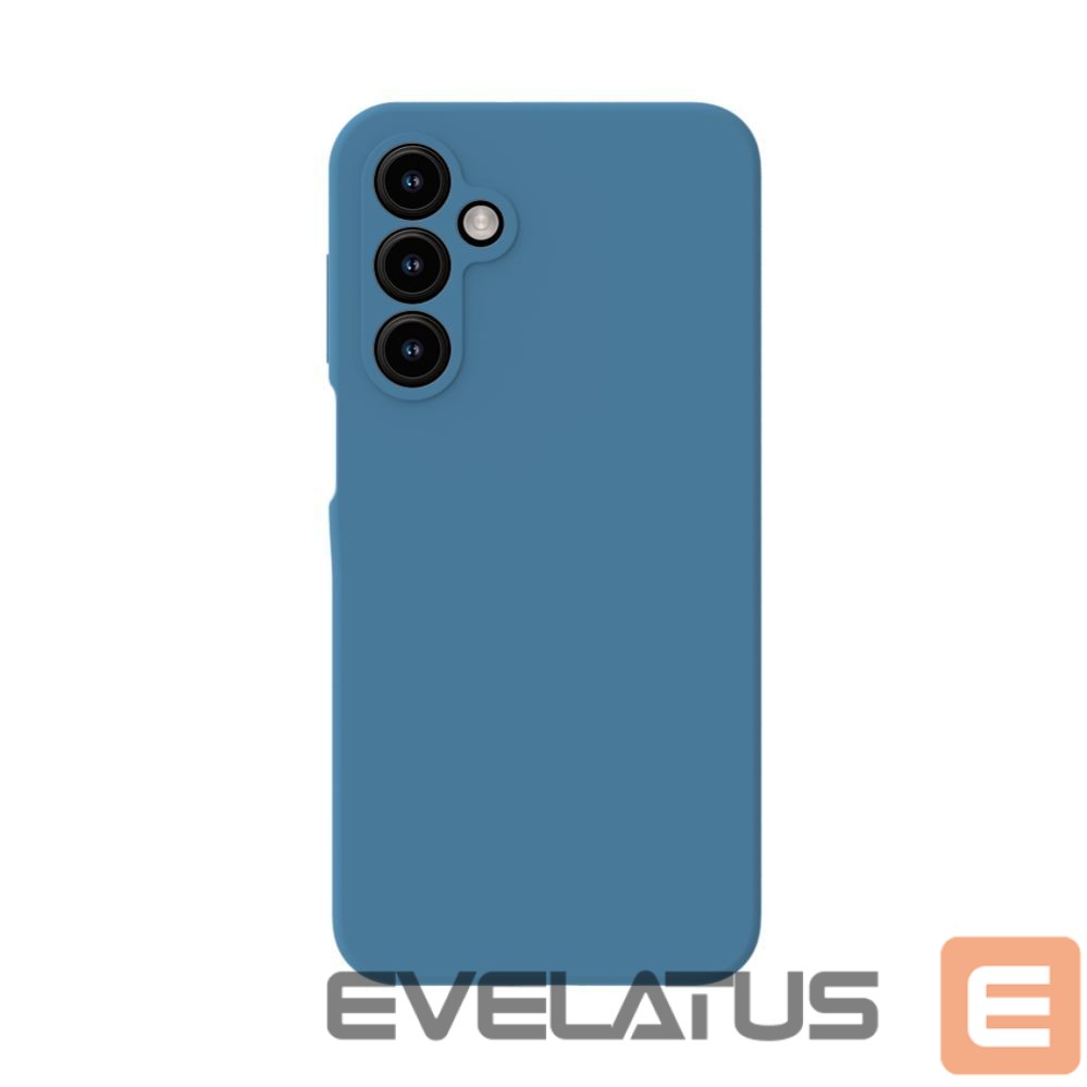 Back panel cover Evelatus Samsung Galaxy A14 4G / 5G Premium Soft Touch Silicone Case Grey Blue