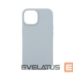 Back panel cover Connect Apple iPhone 13 Premium Magsafe Soft Touch Silicone Case New Function Grey Blue