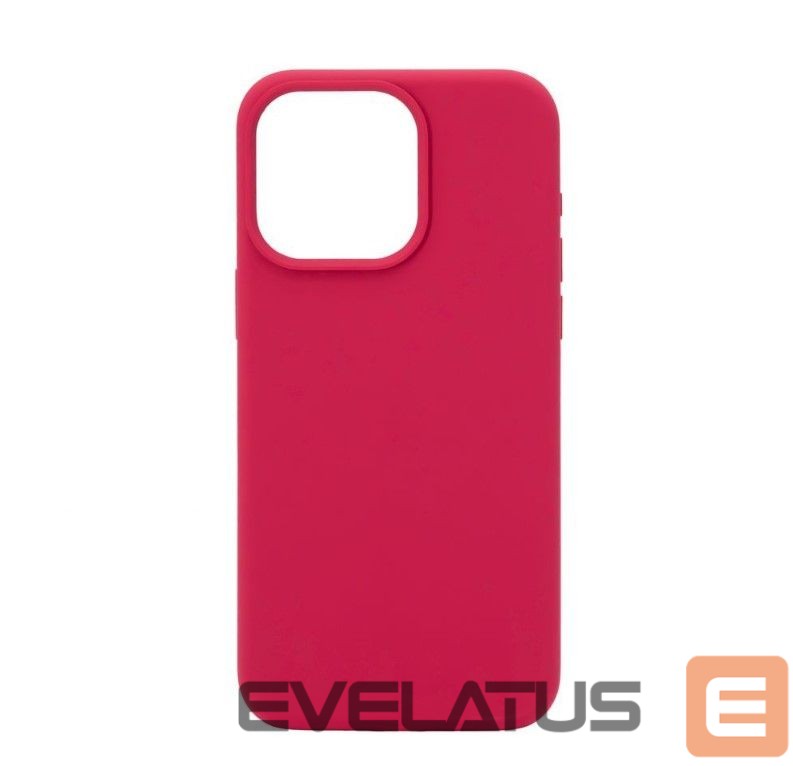 Back panel cover Connect Apple iPhone 15 Pro Premium Magsafe Soft Touch Silicone Case New Function Rose Red