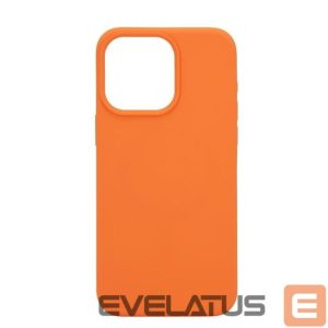 Back panel cover Connect Apple iPhone 15 Pro Max Premium Magsafe Soft Touch Silicone Case New Function Orange