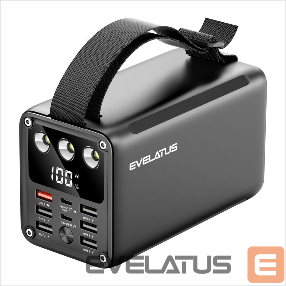 Power bank Evelatus Outdoor Power Bank 22.5W 60000 mAh / 7 outputs 2 inputs Black