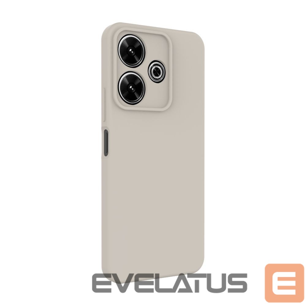 Back panel cover Connect Xiaomi Redmi Note 13 4G Premium Quality Soft Touch Silicone Case Silver