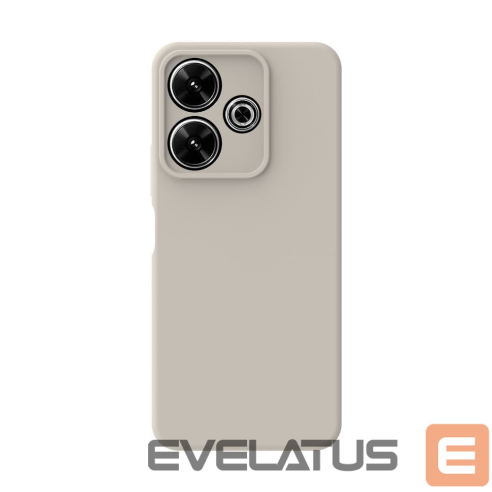 Back panel cover Connect Xiaomi Redmi Note 13 4G Premium Quality Soft Touch Silicone Case Silver