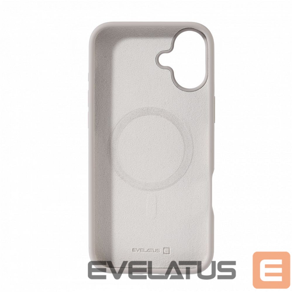 Back panel cover Evelatus Apple iPhone 16 Premium Magsafe Soft Touch Silicone Case White