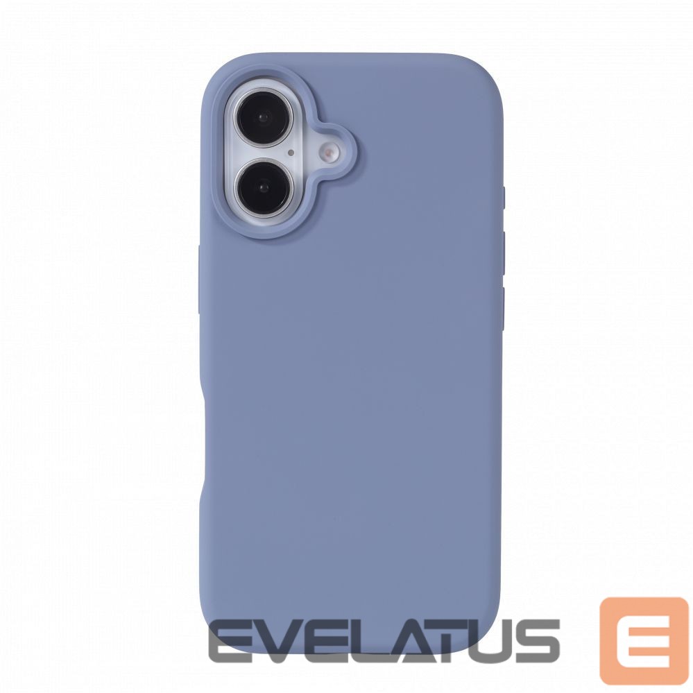Back panel cover Evelatus Apple iPhone 16 Premium Magsafe Soft Touch Silicone Case Lavender Gray