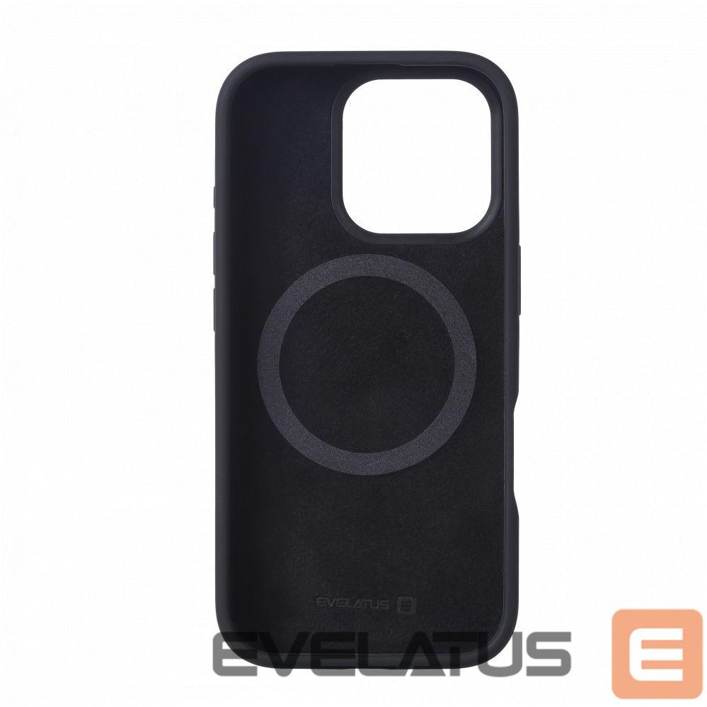 Back panel cover Evelatus Apple iPhone 16 Pro Premium Magsafe Soft Touch Silicone Case Black